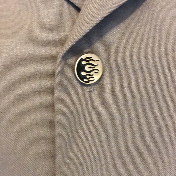 Early 2000”s Johnny Suede Charcoal button down - Picture 3 of 7